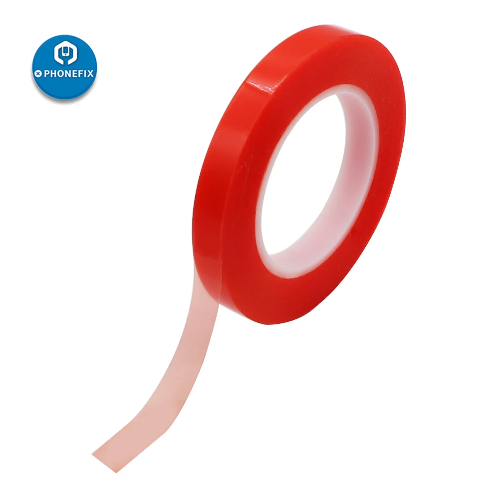 PHONEFIX ПЭТ красная пленка прозрачная лента акриловая прозрачная без следов наклейка двухсторонняя лента для телефона панель ЖК-дисплей Ремонт экрана