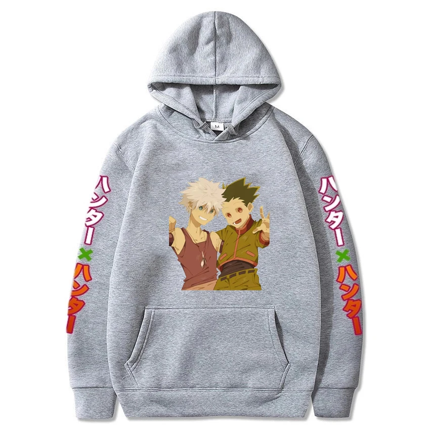 

Kawaii Anime Cartoon Hunter X Hunter Men/women Hoodies Sweatshirts Pullovers Unisex Hooded Tracksuits Hip Hop Cotton Clothes