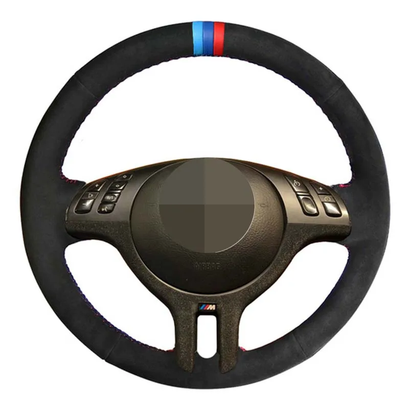 

Строчка ручной работы, черная замша из натуральной кожи для BMW E46 325i X5 E53 E39