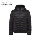Размера плюс 11XL 10XL 9XL пуховик мужской большой размер 90% ультралегкий пуховик мужской легкое теплое пальто с капюшоном и перьями парка