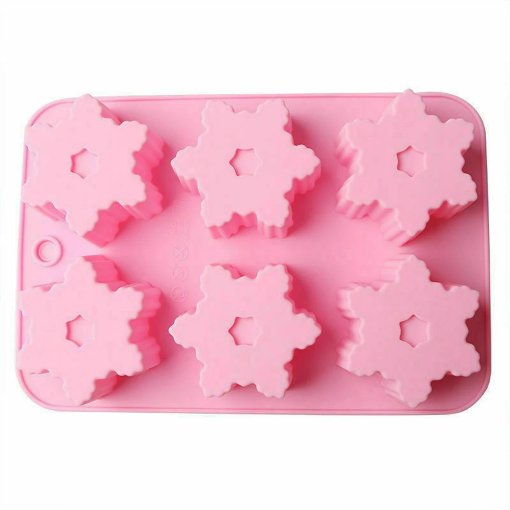 Новая 3D форма снежинки силиконовая для пирога посуда выпекания Формы