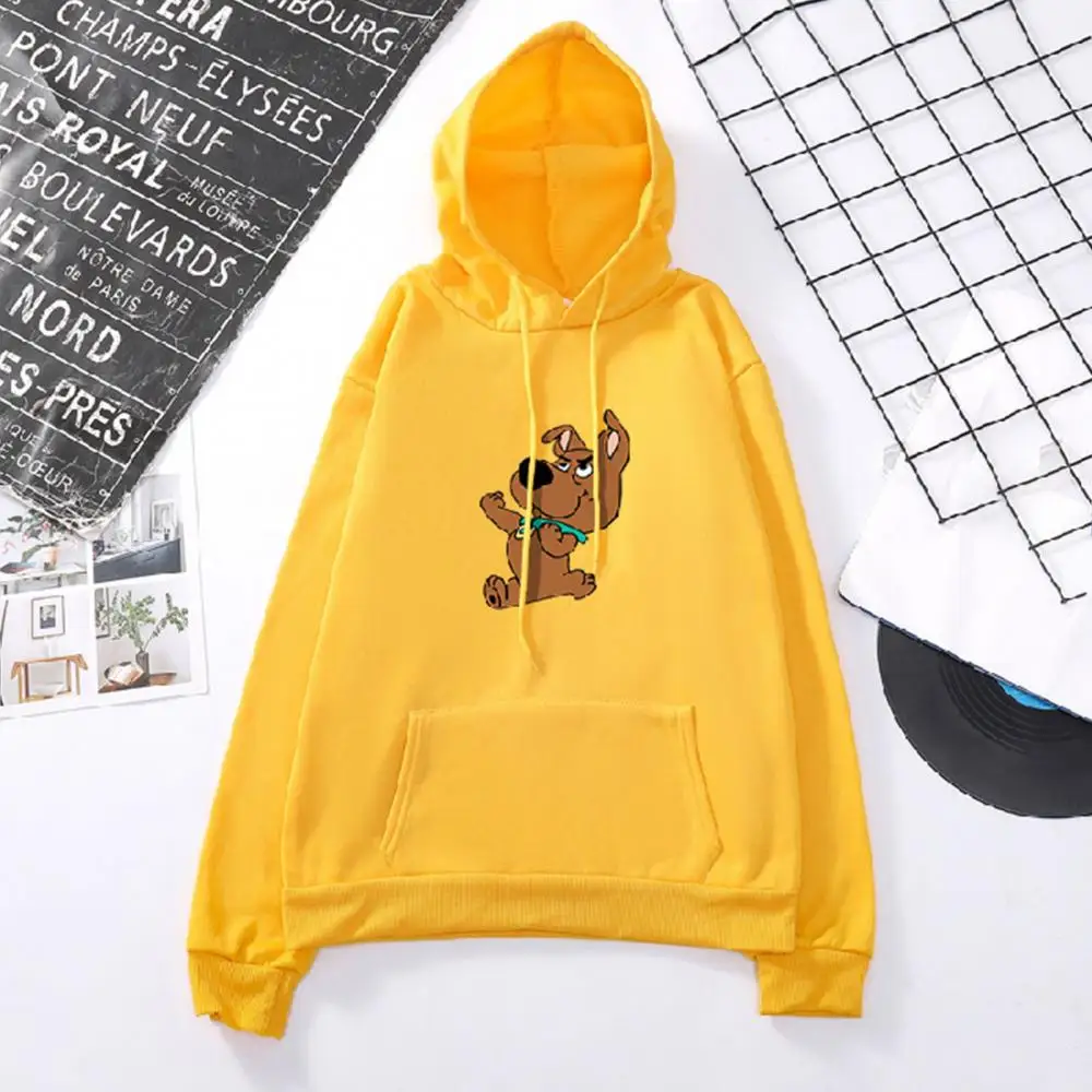 40%HOTAutumn Women Cartoon Puppy Print Loose Hooded Sweatshirt Long Sleeve Hoodie