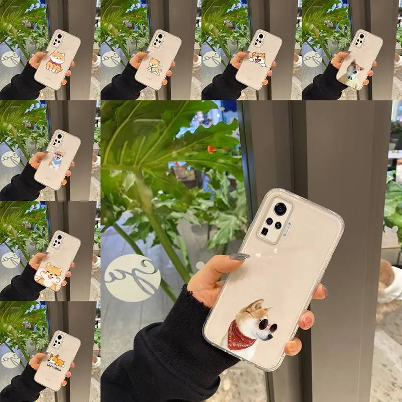 

Corgi Phone Case Transparent For VIVO Y 97 93 85 81 75 73 71 70 69 67 66 55 53 50 52 51 30 20 19 11 S E Mobile bags