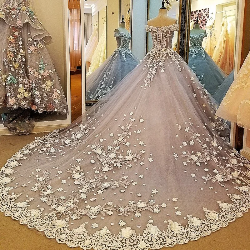 LS00043 Robe De Soiree Милая 3D цветы Длинные платья выпускного вечера 2017 Вестидо Де Феста