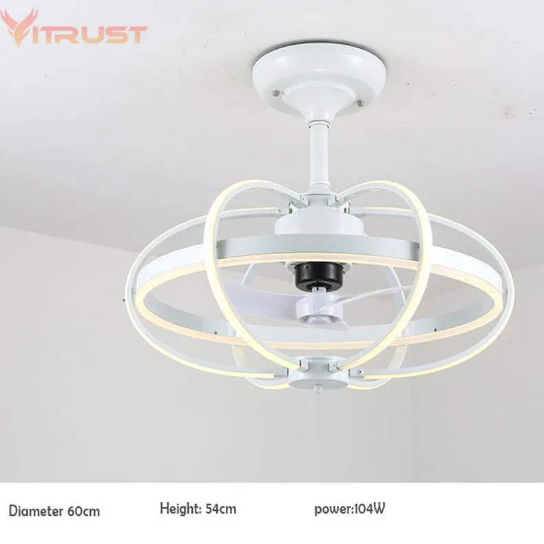 Креативный минималистичный потолочный вентилятор невидимый светильник для