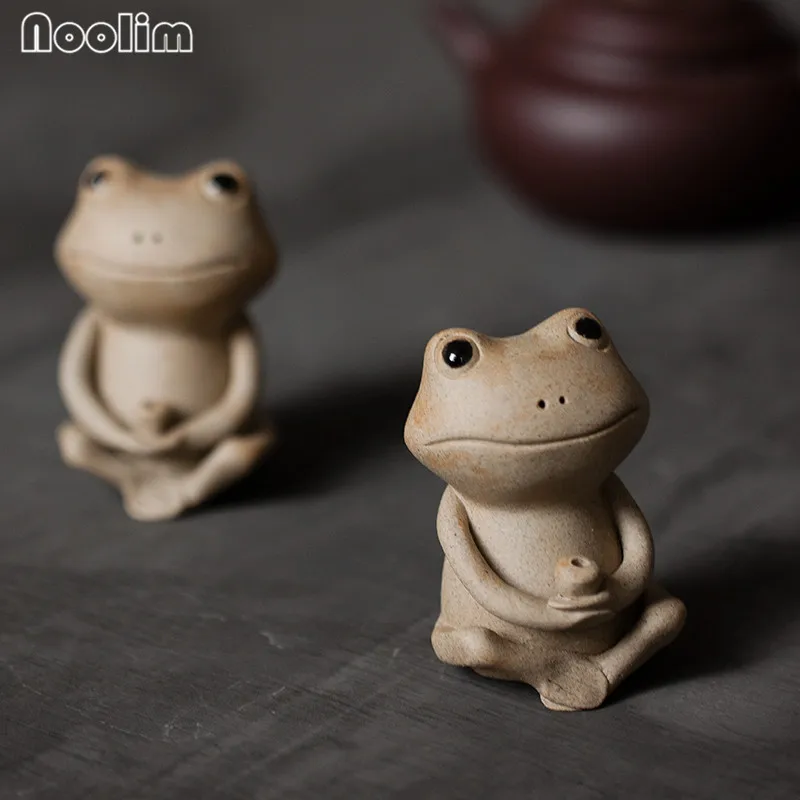 Керамическая курильница ручной работы в виде маленькой лягушки мини животного