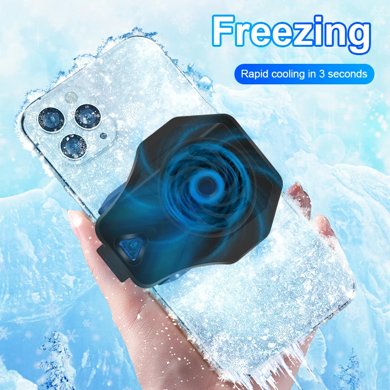 

3-Mode Mobile Phone Radiator Phone Cooling Fan Case Cold Wind Handle Fan for PUGB Phone Cooler Phone Cooling Fan Case