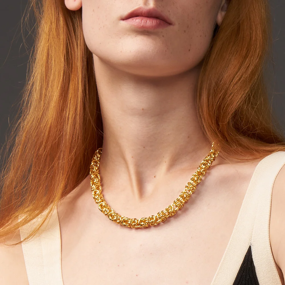 

ENFASHION Dense Twining Necklace For Women Gold Color Stainless Steel Irregular Choker 2020 Gifts Fashion Jewelry Collares P3124