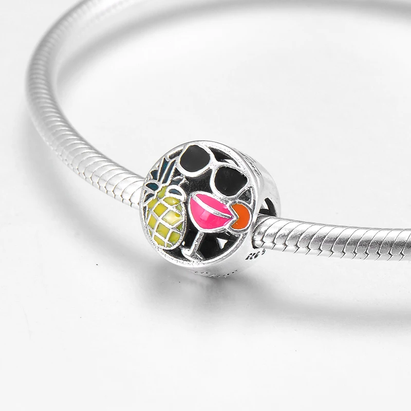 Летние солнцезащитные очки из стерлингового серебра 925 пробы с эмалью красные