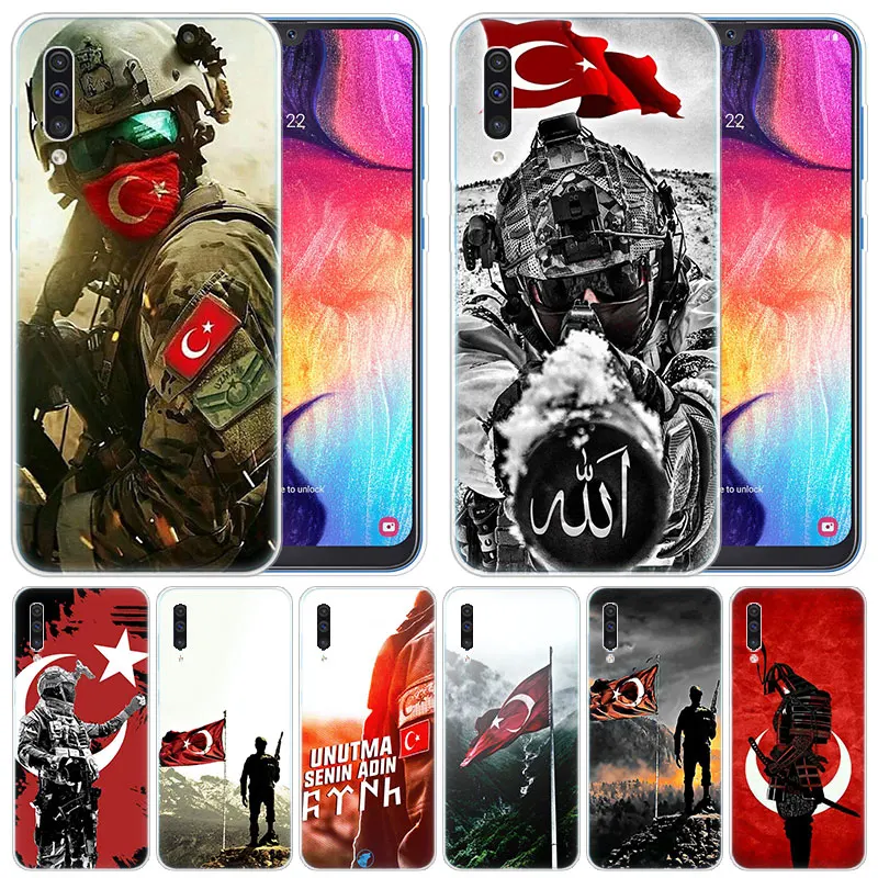 Роскошный мягкий силиконовый чехол с турецким флагом для Samsung Galaxy A50 A70 A80 A40 A30 A20 A10