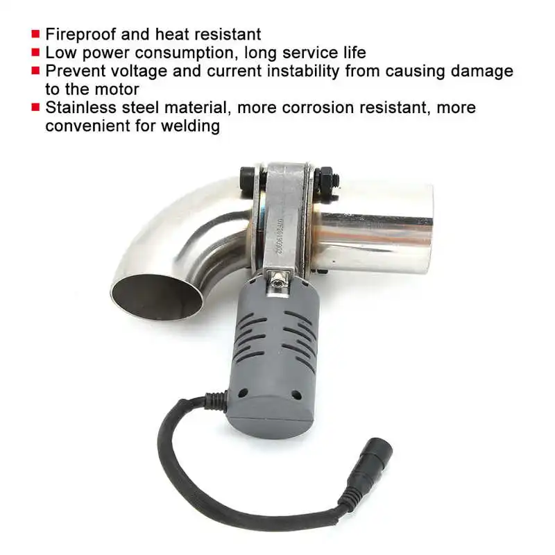Универсальная выхлопная труба клапан Нержавеющая сталь Электрический