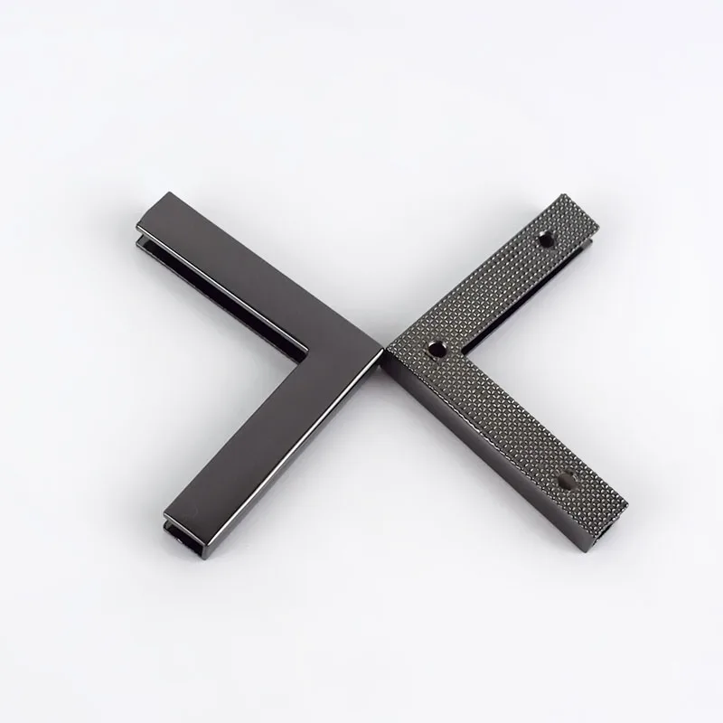 gun black Meetee 4/10 шт. 40 мм защита уголки сумка пряжки окантовки с металлическими пуговицами, Чемодан Сумки из натуральной кожи скобяные изделия Аксессуары F1-10 - Цвет: gun black