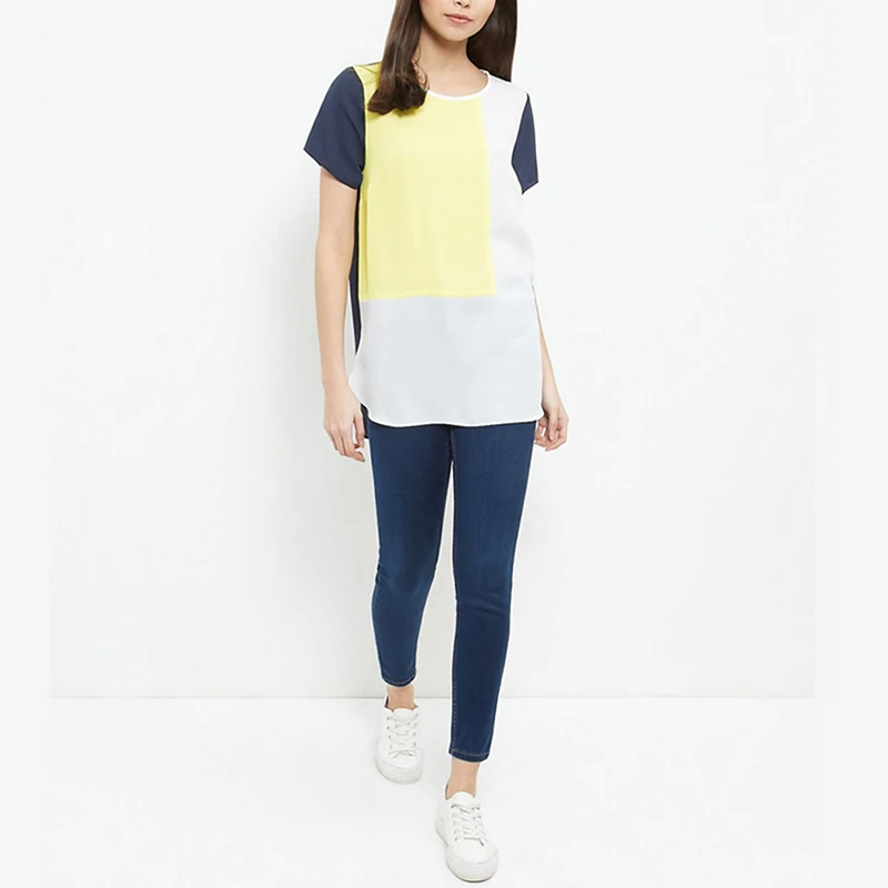 Женская футболка Bigsweety летняя цветная с коротким рукавом круглым вырезом