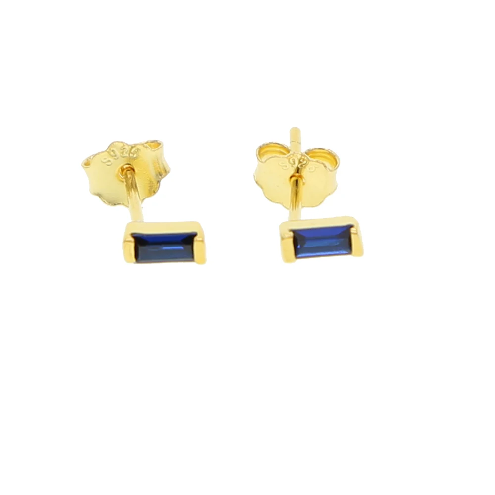 Серьги гвоздики с разноцветными фианитами для девочек пусеты разных цветов