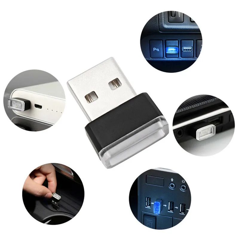 Мини USB атмосферная лампа Красочный светодиодный ночник декоративный светильник