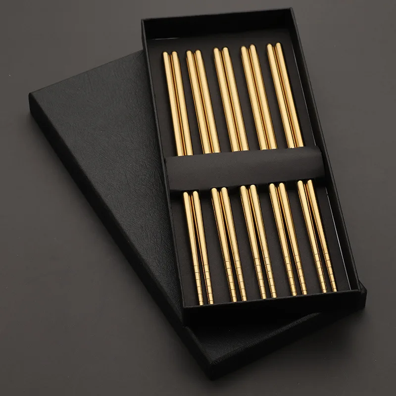 

Stainless Steel Chopsticks Metal Chop Sticks Tableware Silver Gold Multicolor Wedding Party Festival Supplies Fast food noodles