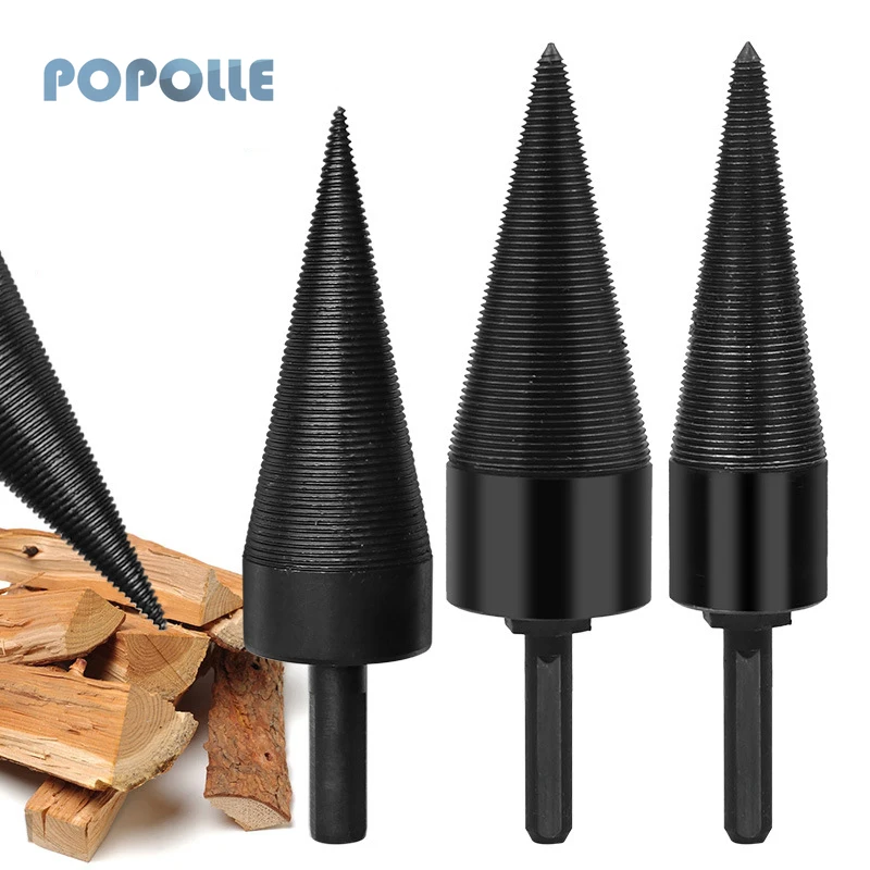 32-44MM Wood Splitting Drill Bit Household Electric Drill Electric Hammer Wood Splitter Drill Bit Split Cone Firewood Axe