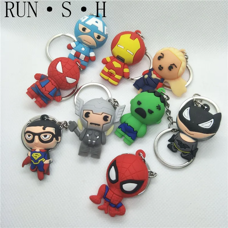 Брелок &quotМстители&quot &quotКапитан Америка&quot &quotСупермен&quot 3D Силиконовая текстура