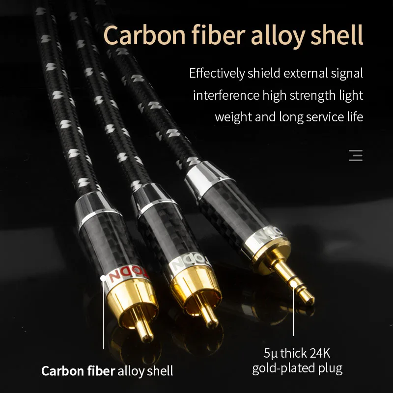 TODN HiFi cable audio RCA Audio signal wire plug 3.5mm aux convert 2 |
