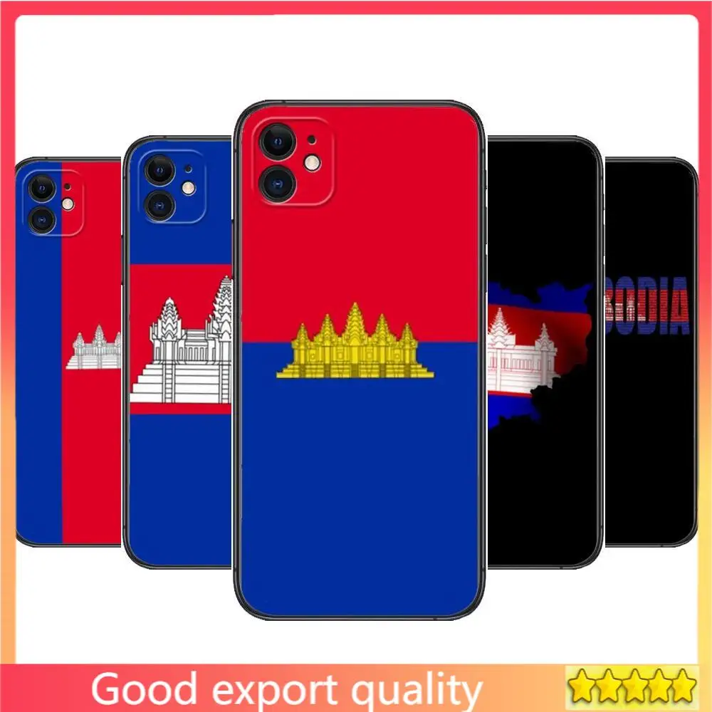 

I love Cambodia flag Phone Cases For iphone 13 Pro Max case 12 11 Pro Max 8 PLUS 7 PLUS 6S iphone XR X XS mini mobile cell wome