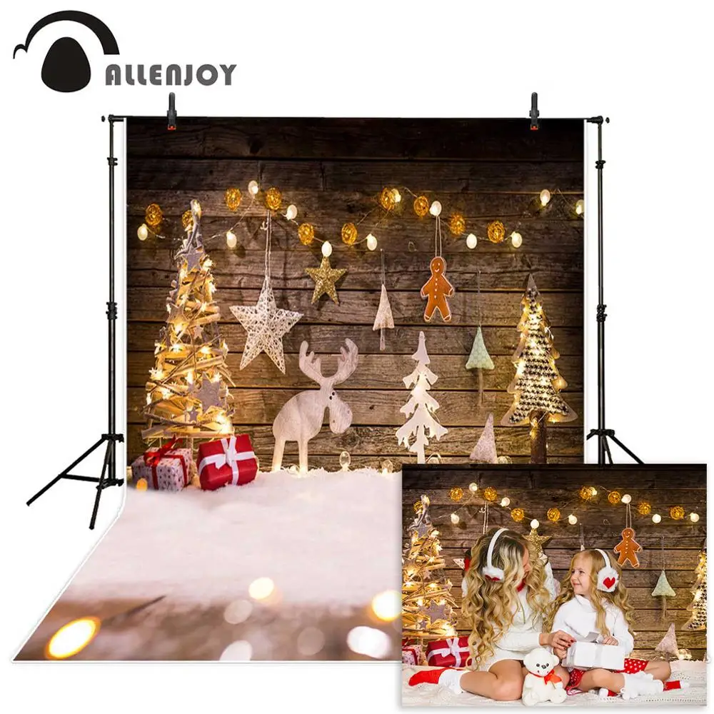 Allenjoy фон для фотосъемки мультфильм снег Рождество Лось подарок детям Профессиональный фестиваль фон для фотосъемки