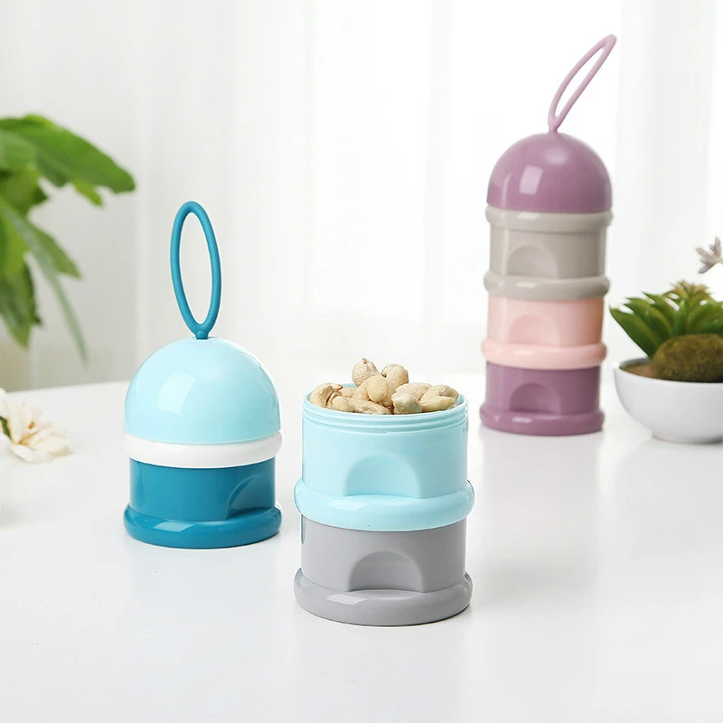 

Portable Baby Food 3 Layer Storage Box Essential Cereal Cartoon Formula Milk Container Milk Powder Boxes Toddle Kids PP Material