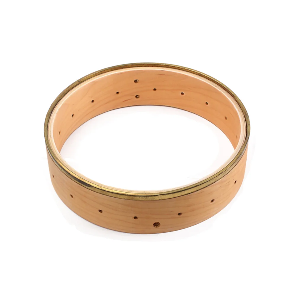 

1 Set Wooden Banjo Rim and Brass Banjo Oblate Tension Hoop Banjo Parts Accessories Luthier Maker HA302