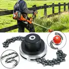 Универсальная катушка триммера 65Mn, регулируемая Головка триммера для сада и травы, Модернизированная с утолщенной цепью для газонокосилки