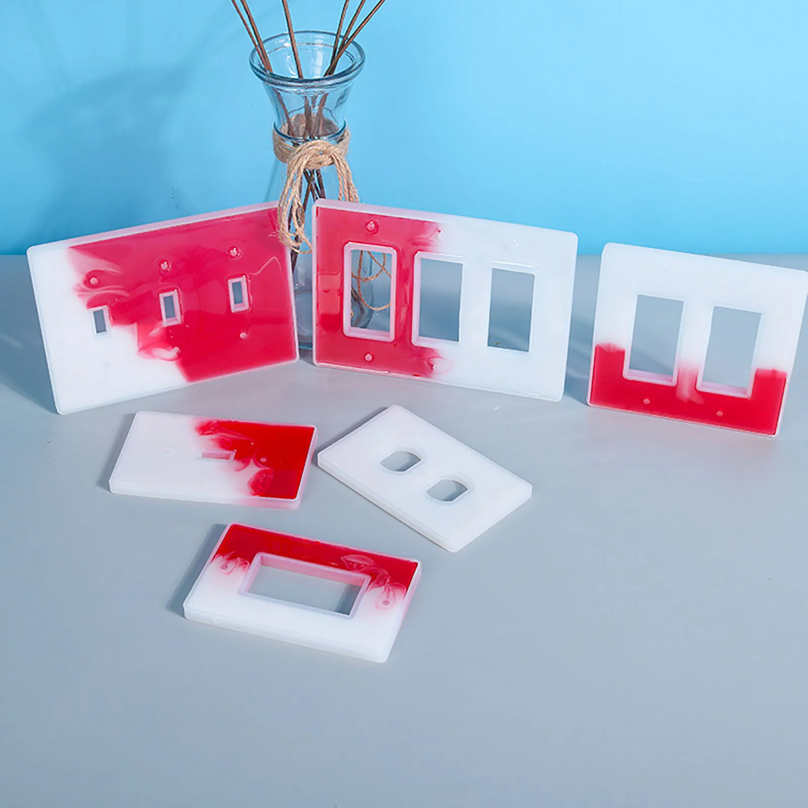 Силиконовые стены один двойной светильник переключатель пресс форма для DIY USB