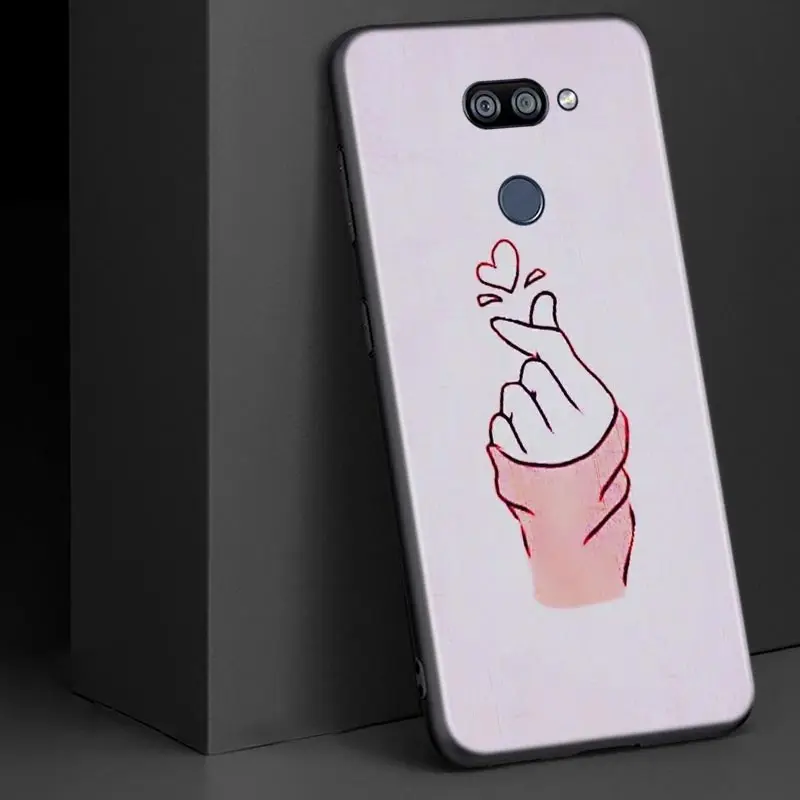 

Love on the finger kpop heart For LG K22 K71 K61 K51S K41S K30 K20 2019 Q60 V60 V50 V40 V35 V30 G8 G8S G8X ThinQ Phone Case