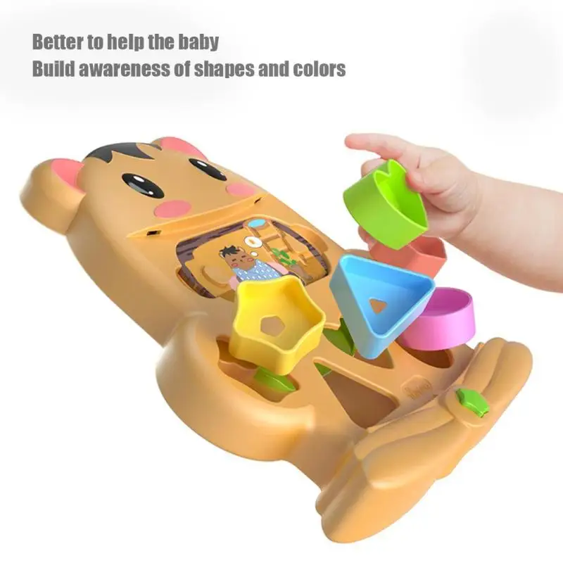 Младенческой ребенок хомяк форма познавательный на поиск соответствия игрушка