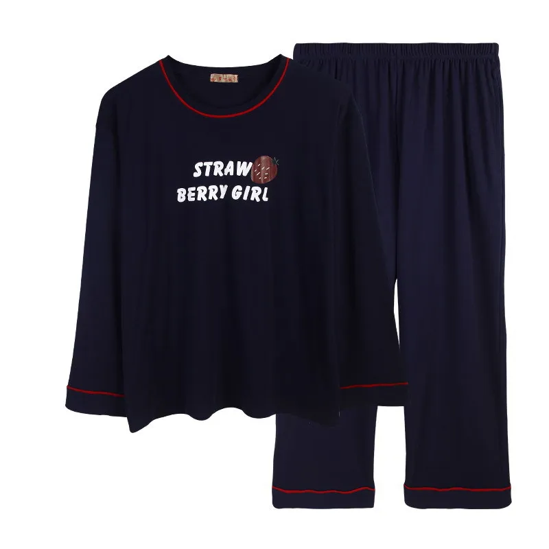 Мужской осенне-зимний хлопок 5XL XL пижамный комплект с круглым вырезом пуловер пижамы