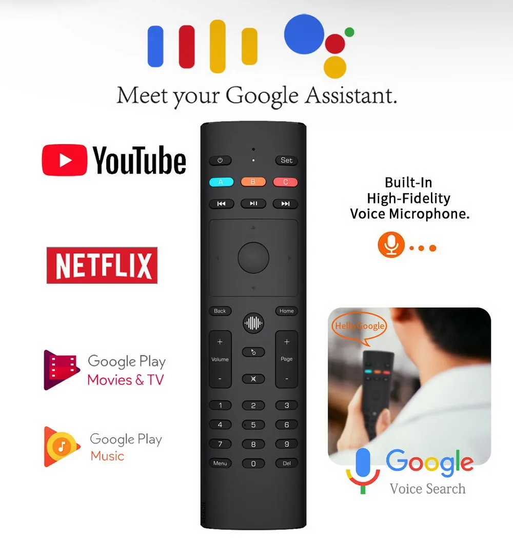 G40S Fly Air Mouse Google Voice Search микрофон гироскоп 2 4G Беспроводной 33Key ИК обучения G40