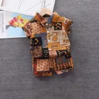 Футболка с коротким рукавом и шорты, для мальчиков 0-6 лет, в пляжном стиле