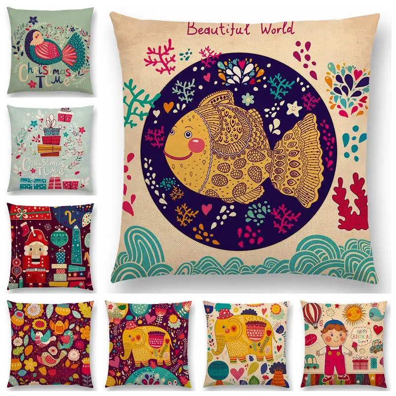 Милый ретро мультяшный животное детский подарок слон Кит солнце Краб медведь