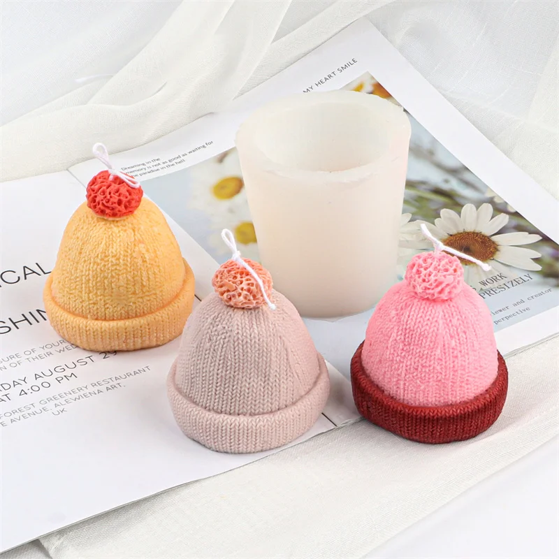 Милая вязаная шерстяная шляпа для свитера ручная работа фотоформа 3D силиконовая