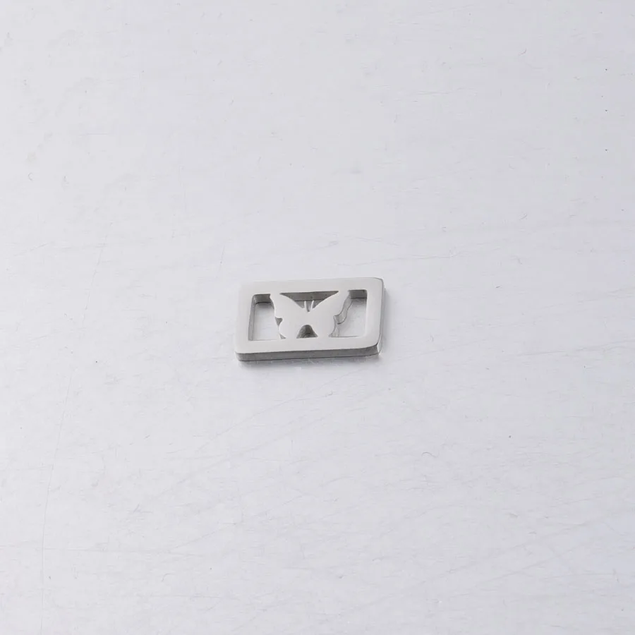 butterfly steel Fnixtar Прямоугольник Дерево собака Лапа угол подвески-соединители для DIY плетение браслет Изготовление нержавеющая сталь Зеркальная полировка 20 шт./лот - Окраска металла: butterfly steel