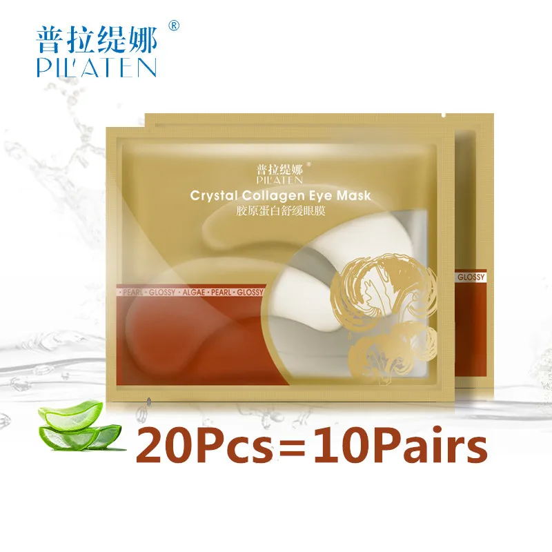 PILATEN 20 шт. = 10 пар кристальных коллагеновых масок для глаз уход за кожей лица Косметика против морщин увлажняющая маска для глаз