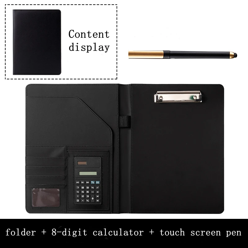 Искусственная кожа менеджер файл папка с калькулятором документ Чехол
