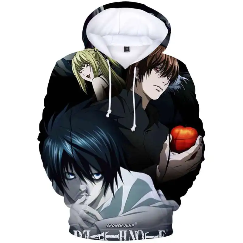 Мужские толстовки Death Note Аниме 3d для женщин осень-зима на мальчиков и девочек