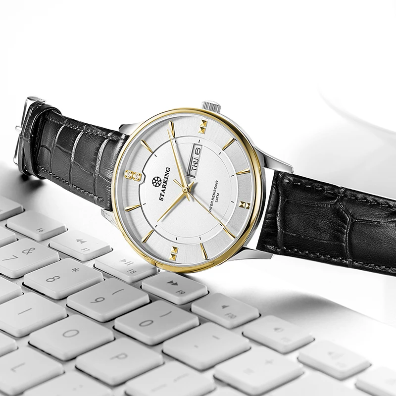 Часы мужские Кварцевые водонепроницаемые из нержавеющей стали с сапфировым