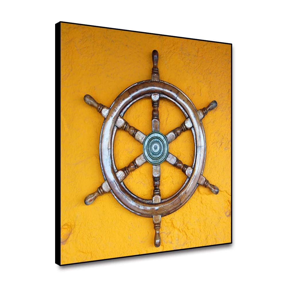 Navy Nautical Sailboat Rudder Canvas Painting Poster And Prints Nursery Wall Art Picture Bedroom Kids Room Decoration Home Decor | Дом и сад