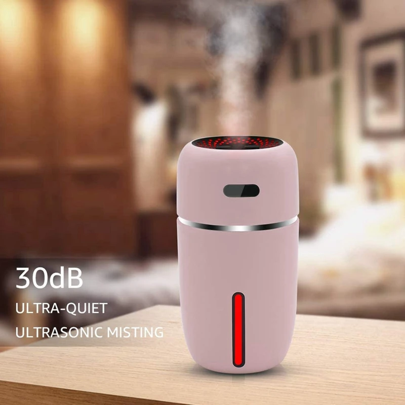 

Mini USB Car Humidifier, Ultrasonic Cool Mist Humidifier Super Quiet Operation for Bedroom Home Office, Car, Travel
