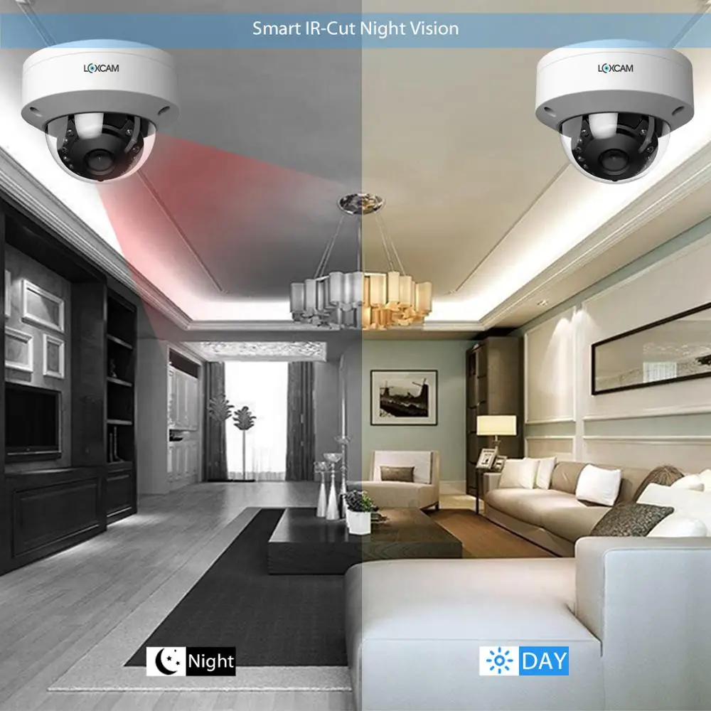Камера видеонаблюдения LOXCAM h.265 антивандальная камера безопасности 8 каналов 4K Мп