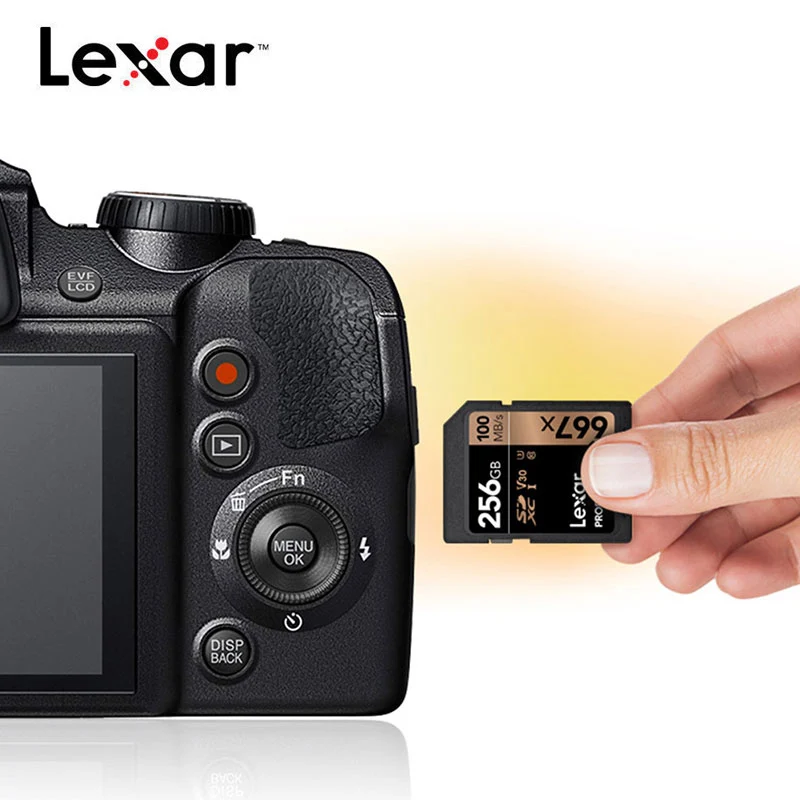 Lexar SD карты 633x16 ГБ, 32 ГБ, U1 SDHC 64 Гб 128 256 512 U3 SD карта памяти SDXC карты памяти класса 10 для цифровых фотоаппаратов с защитой от краж и hd-камерой