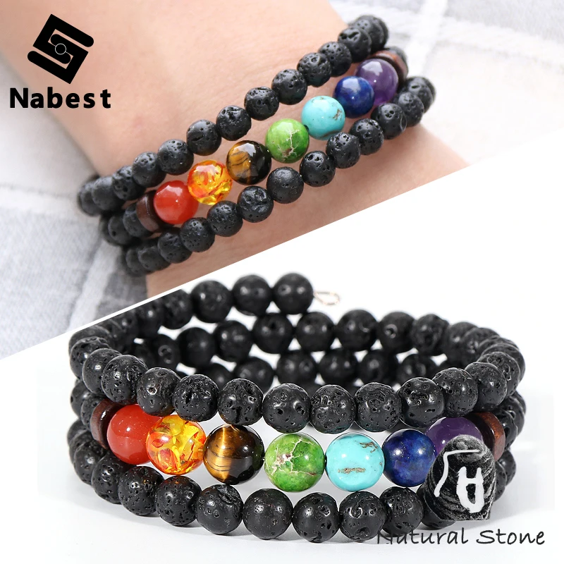 Женские и мужские 7 браслеты чакры исцеляющий баланс рейки Будды молитвенный