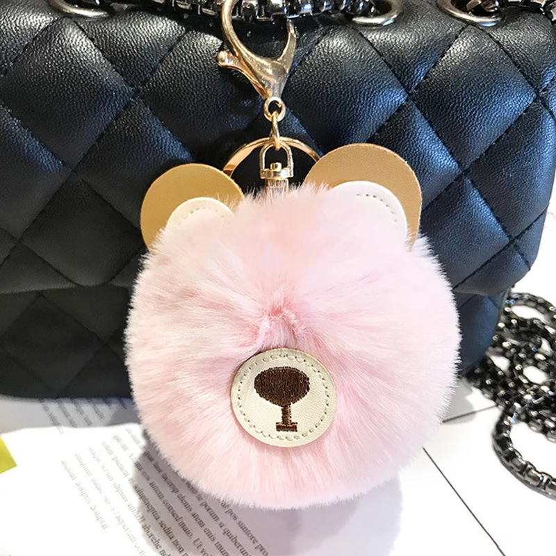 Брелок для ключей в виде пушистого шара | Украшения и аксессуары