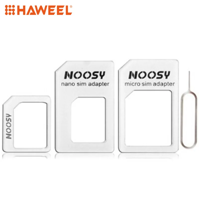 

HAWEEL 4 в 1 (Nano SIM на микро сим-карту + Micro SIM на стандартную карту + Nano SIM на стандартную карту + держатель лотка для sim-карты