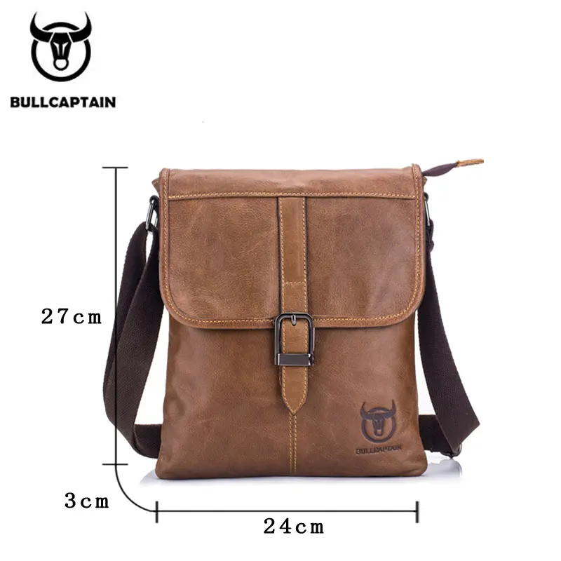 BULLCAPTAIN 2019 Мужская сумка из натуральной кожи Новая через плечо мужские маленькие