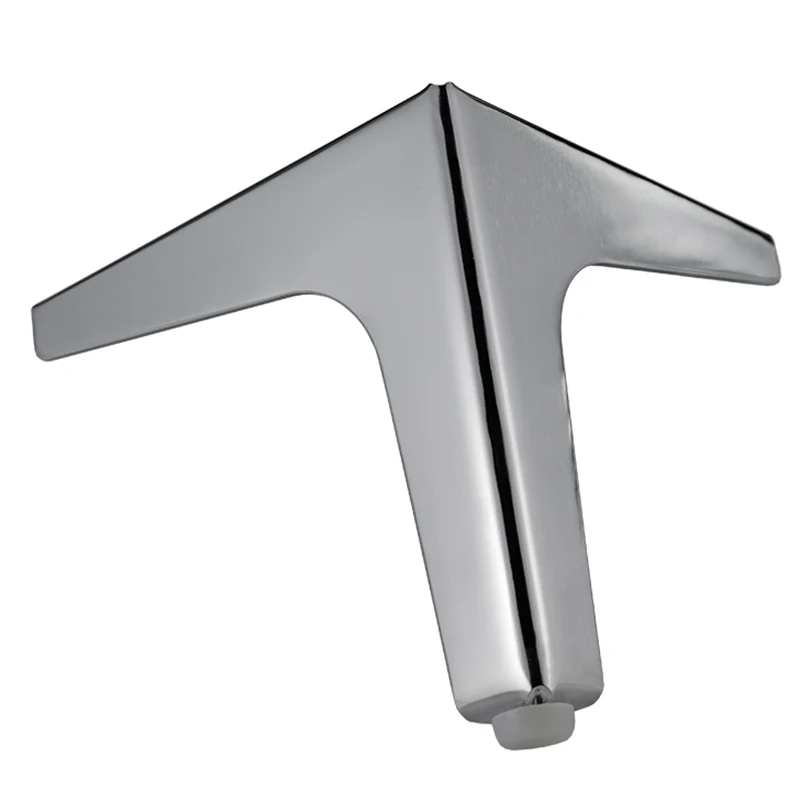 4 шт. Треугольные металлические ножки для мебели серебристого журнального